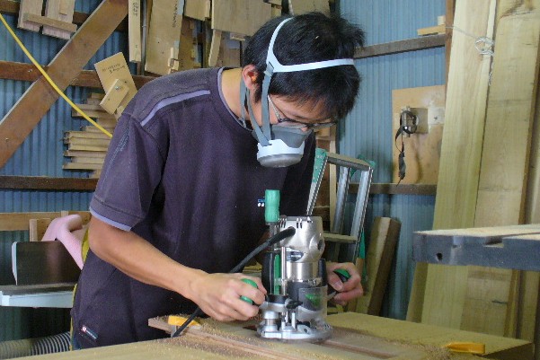 自営木工家時代の作業スナップ