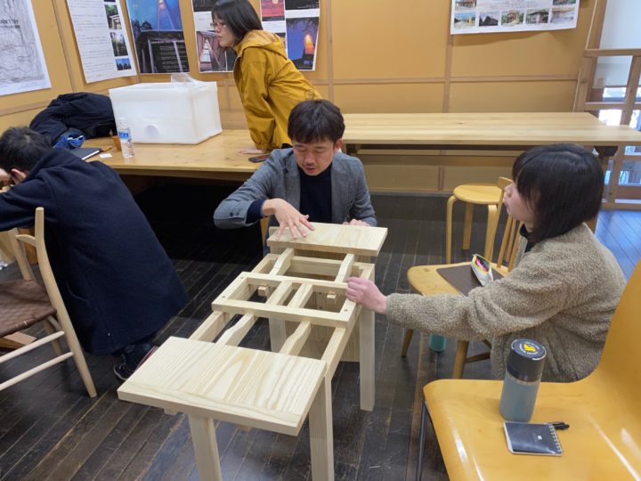 木工学生と小谷さん