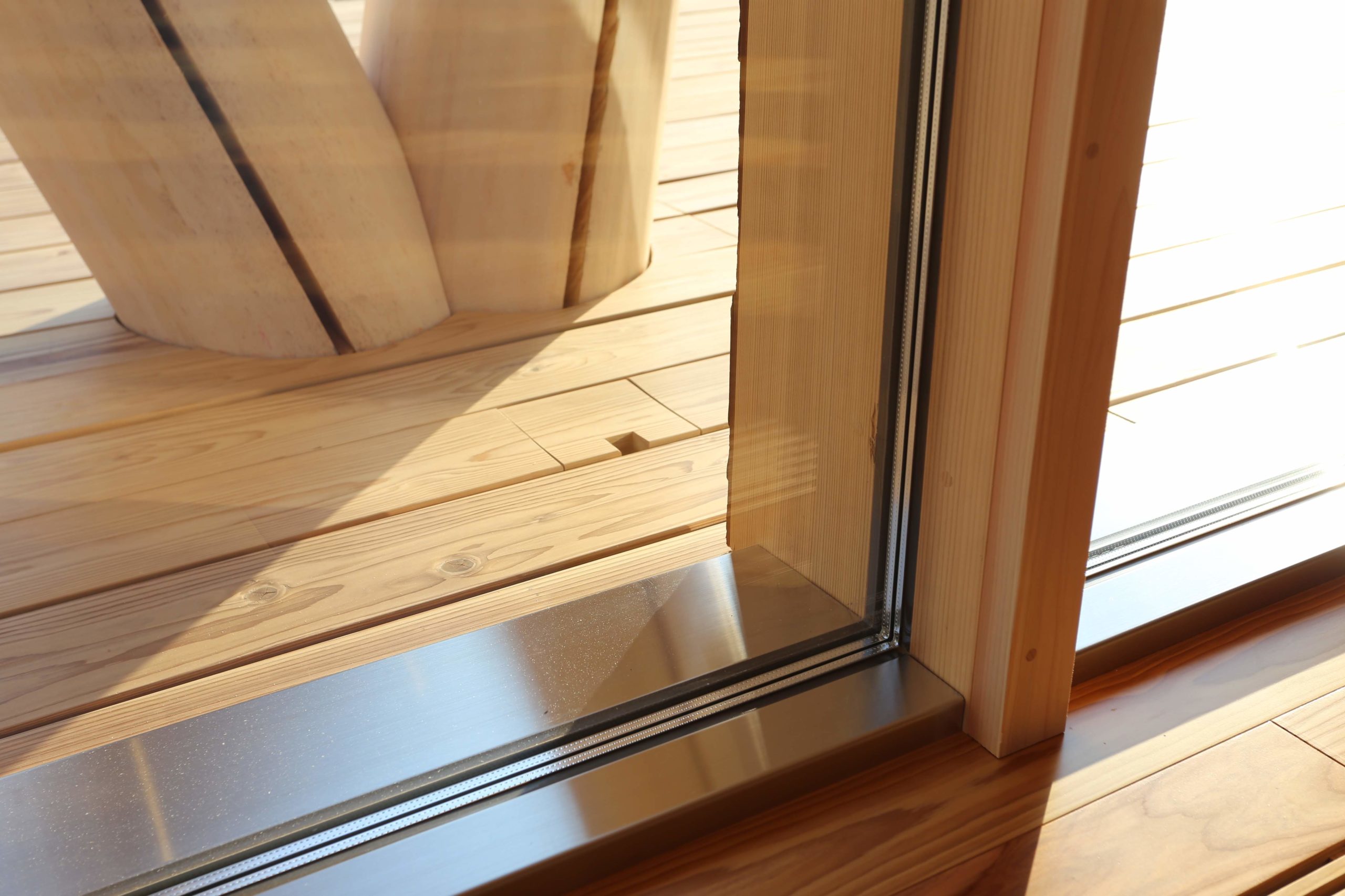 ガラスコーナー（morinos建築秘話4） : 岐阜県立森林文化アカデミー