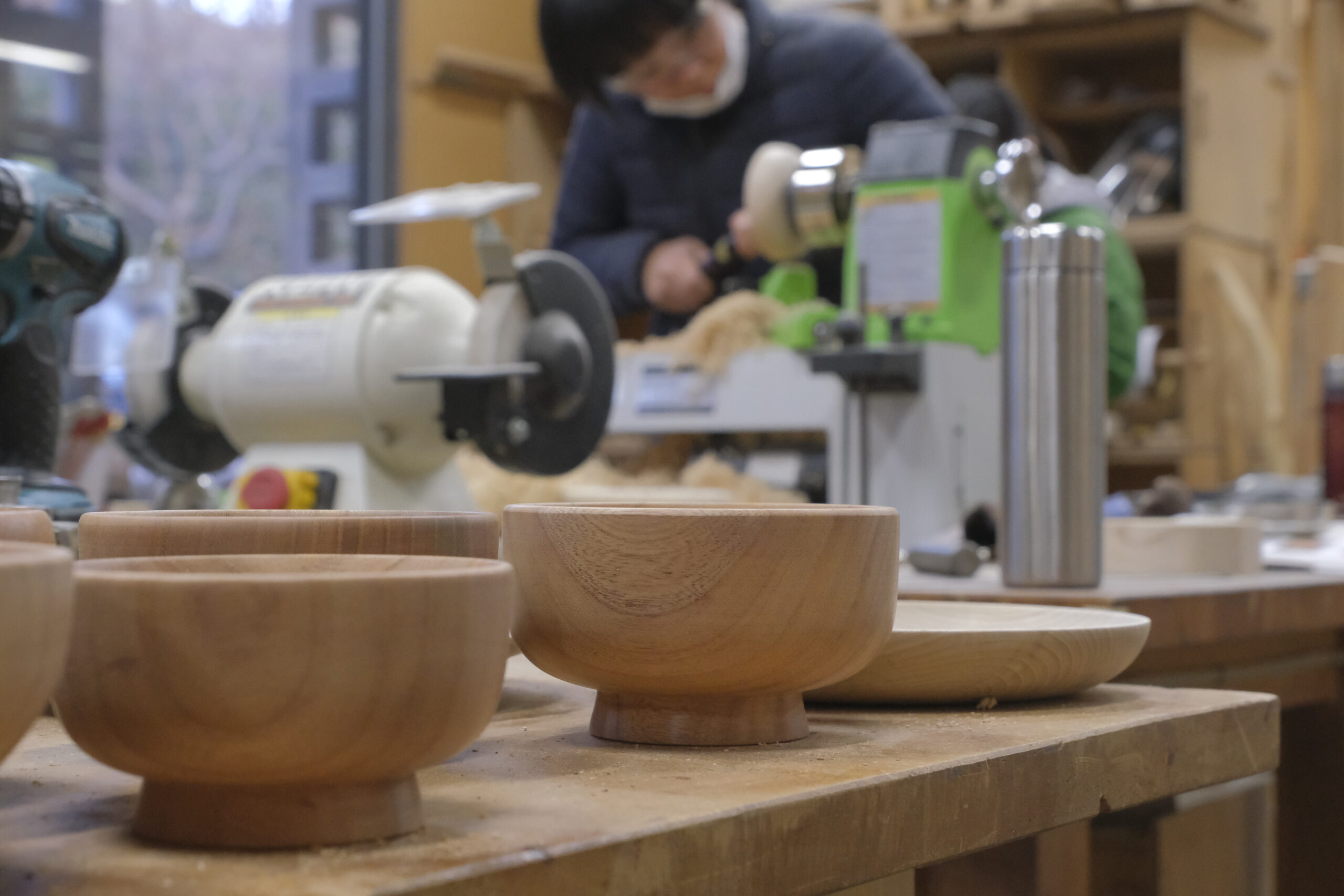 木工　お皿やコップ、長物の製作に。木工旋盤激安だと思います。木工旋盤　セット材料付き お椀やお皿、普段使いの器を作る「木工旋盤の基礎2」 : 岐阜県立森林