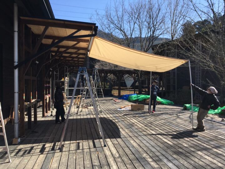 自力建設 21 木立のこみち タープの話 岐阜県立森林文化アカデミー 自力建設 21 木立のこみち タープの話 岐阜県立森林文化アカデミー