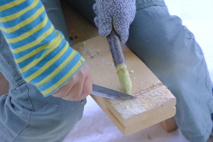 子ども達のナイフ体験