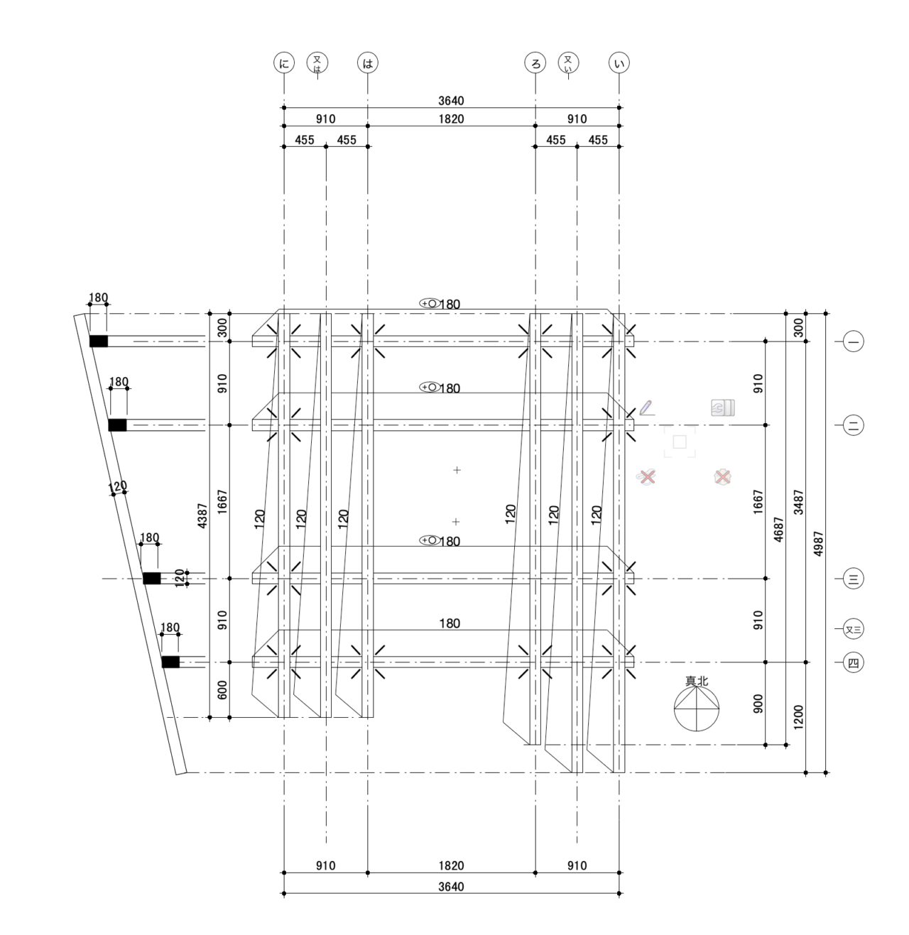 学生案小屋伏図