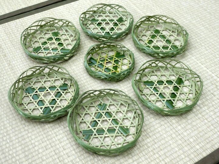 竹籠の完成品